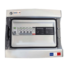 Charger l'image dans la galerie, COFFRET DE PROTECTION PHOTOVOLTAÏQUE AC 3-6kW - 2x20A - avec parafoudre et 2x Q-Relay - MADEnR-amafibre