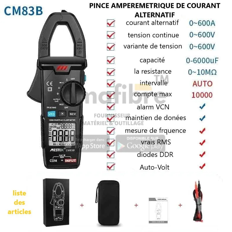 PINCE AMPÈREMÉTRIQUE AC DC