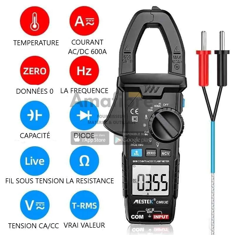 PINCE AMPÈREMÉTRIQUE AC DC