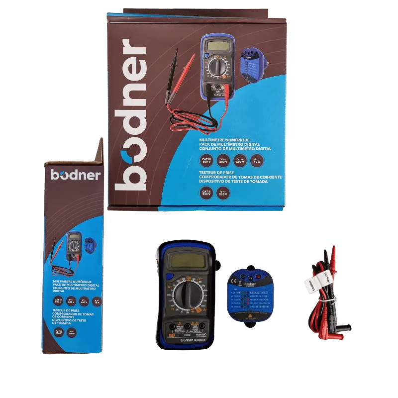 Testeur de prise et multimètre numérique