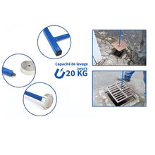 Charger l'image dans la galerie, leve-plaque-magnetique-20kg-amafibre-materiel-fibre-optique-telecom-pour-chambre-fibre-souterrain-regard-trappe
