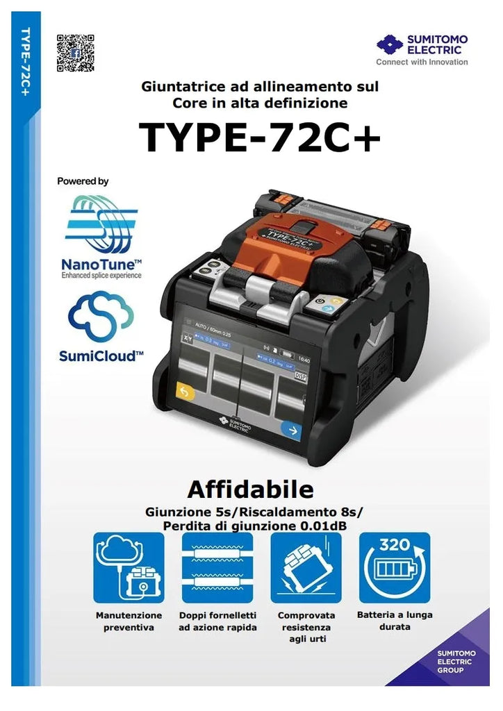 Sumitomo T72-C+ Soudeuse Fibre Optique D2 D3 D1 - AMAFIBRE