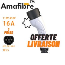 Charger l'image dans la galerie, Adaptateur Prise Type 2 De Remplacement 1 Phase - Amafibre : Fournisseur Matériel Fibre Optique & Cuivre - Véhicules et accessoires