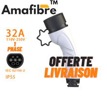 Charger l'image dans la galerie, Adaptateur Prise Type 2 De Remplacement 1 Phase - Amafibre : Fournisseur Matériel Fibre Optique & Cuivre - Véhicules et accessoires