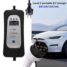 Charger l'image dans la galerie, Découvrez le chargeur pour voiture électrique de Amafibre d'une longueur de 10 mètres pour une utilisation simple et efficace comparer au autre câble conçurent plus court, le câble chargeur de voiture électrique et le câble le plus long existant Français. Chargeur pour voiture électrique 10 mètres de type 2 16A 10A 8A 6A, choisissez l'option qui vous conviendrais le mieux pour une recharge rapide de votre véhicule.