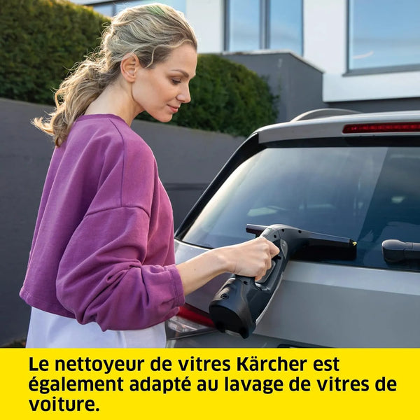 Kärcher WV 2 Black Edition – Nettoyeur de Vitres Sans Fil, 35 min d’Autonomie, 2 Raclettes