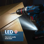 Perceuse Visseuse Sans Fil 20V – 2 Batteries 2.0Ah, 42Nm, 25+1 Réglages, 24 Accessoires