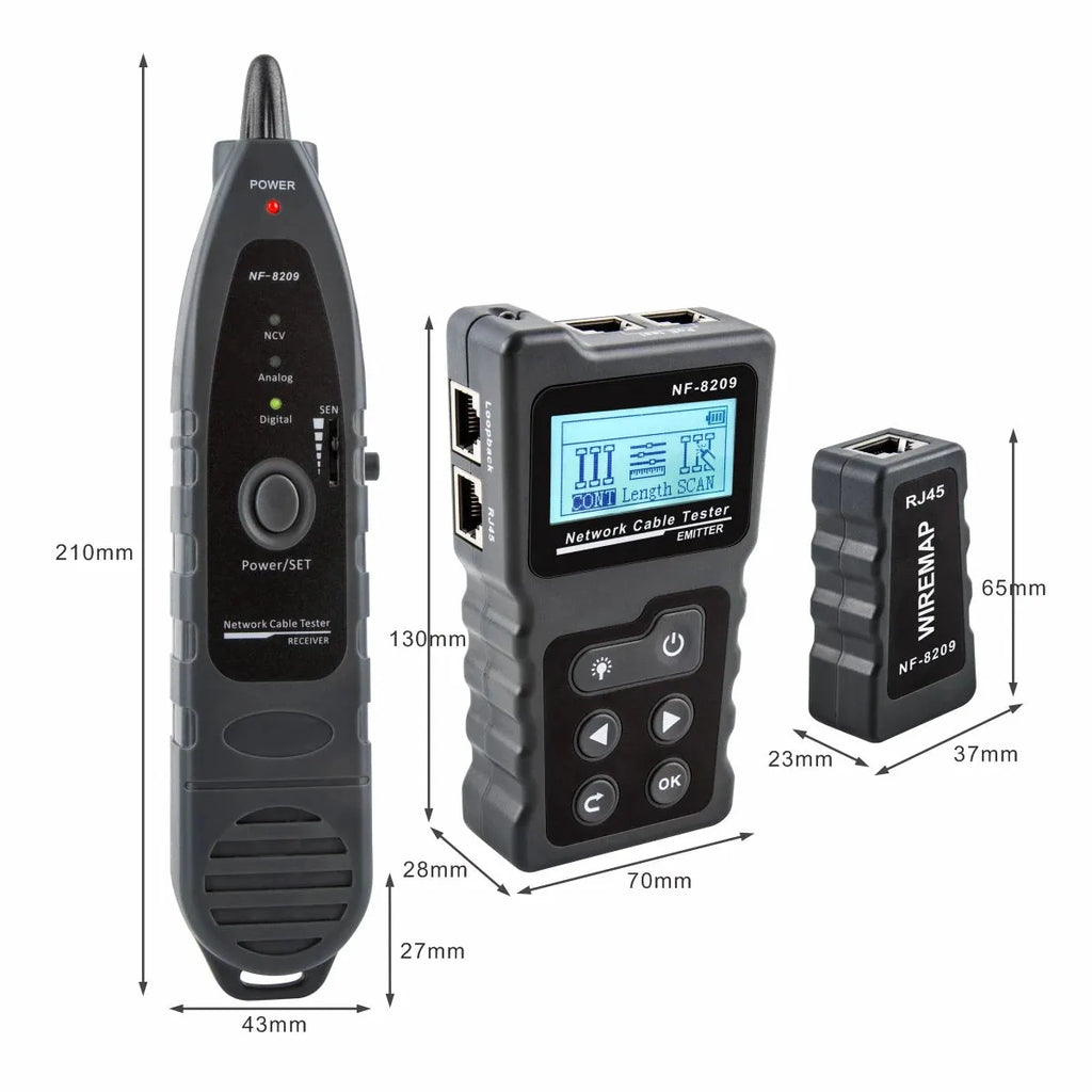 Testeur de câbles RJ45 avec sonde sonore Lan NF-488/NF-8209- TRACEUR