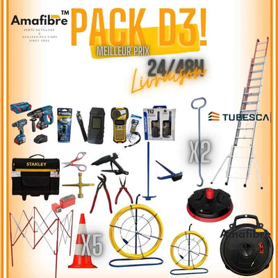 Amafibre - PACK D3 Fibre Optique | Fournisseur Matériel 48h (sans soudeuse)