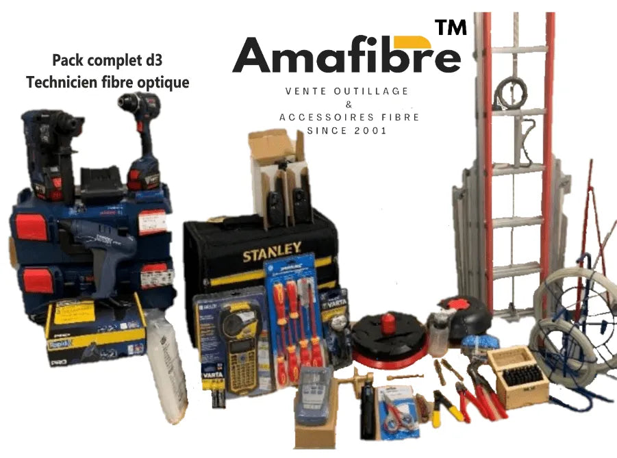 Amafibre - PACK D3 Fibre Optique | Fournisseur Matériel 48h (sans soudeuse)