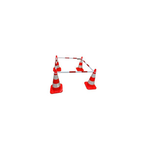 Barre Rétractable de Signalisation Extensible 116 cm à 197 cm pour Balisage