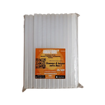 Un bâton de colle translucide de 11mm pour pistolet à colle, idéal pour la fixation invisible et solide de matériaux tels que le papier, le carton, le bois et le plastique