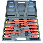 Jeu Professionnel de 11 Tournevis Isolés VDE - Manche Caoutchouté Ergonomique - Coffret Complet