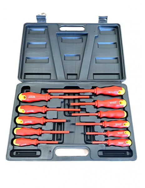 Jeu Professionnel de 11 Tournevis Isolés VDE - Manche Caoutchouté Ergonomique - Coffret Complet