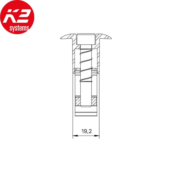 Bride Intermédiaire Noire - Cadre 30-42mm K2 SYSTEMS
