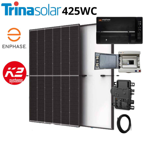 Kit Solaire Photovoltaïque Auto-Consommation Monophasé 3kW TRINA / ENPHASE