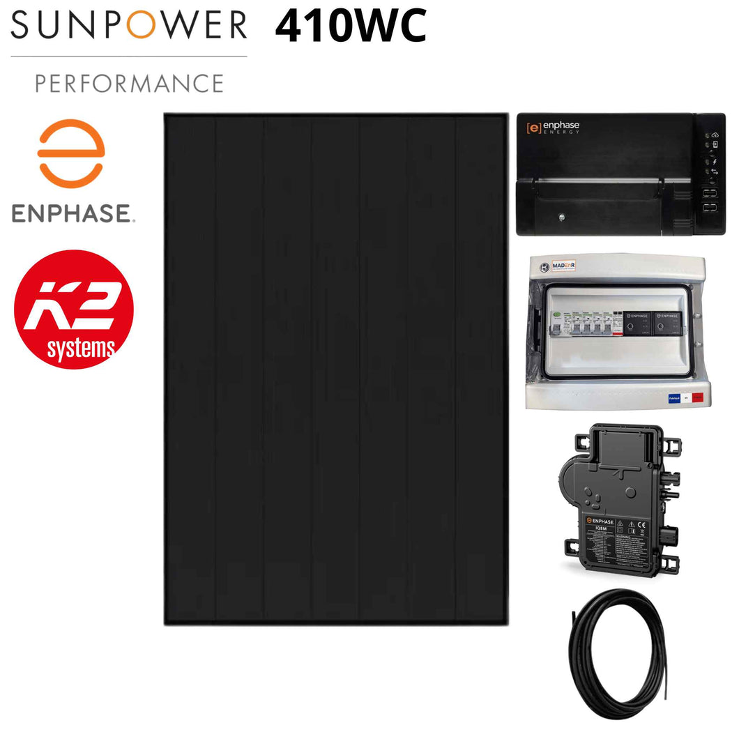SUNPOWER - Kit Panneau Solaire Photovoltaïque 410wc
