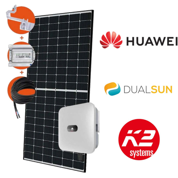 Kit Solaire Photovoltaïque Autoconsommation Monophasé Huawei / SunPower HalF Cut 3kW