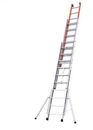 Échelle Tubesca 3 Plans 6.90m - Transformable Aluminium Platinium | Norme EN131 NF