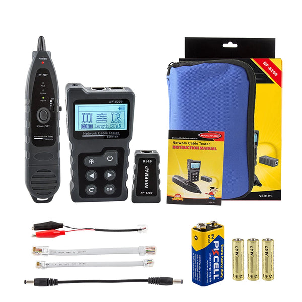 Testeur de câbles RJ45 avec sonde sonore Lan NF-488/NF-8209 - Amafibre : Fournisseur Matériel Fibre Optique & Cuivre - 