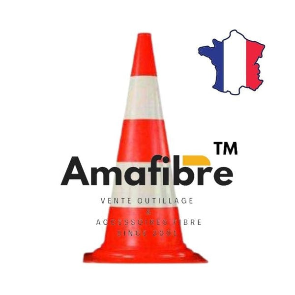 Balise de chantier - Cône pvc souple 50cm - Amafibre.fr