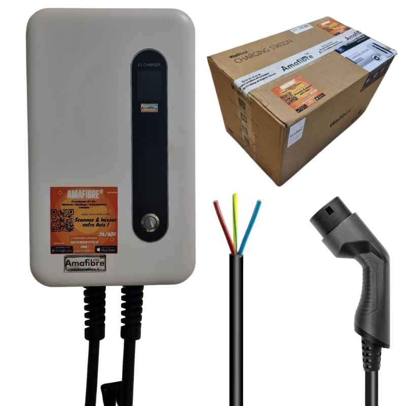 Cordon cable de charge prise domestique wallbox mode 3 type 2 avec