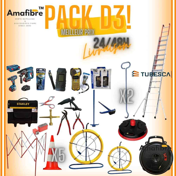 Amafibre - PACK D3 Fibre Optique | Fournisseur Matériel 48h (sans soudeuse)
