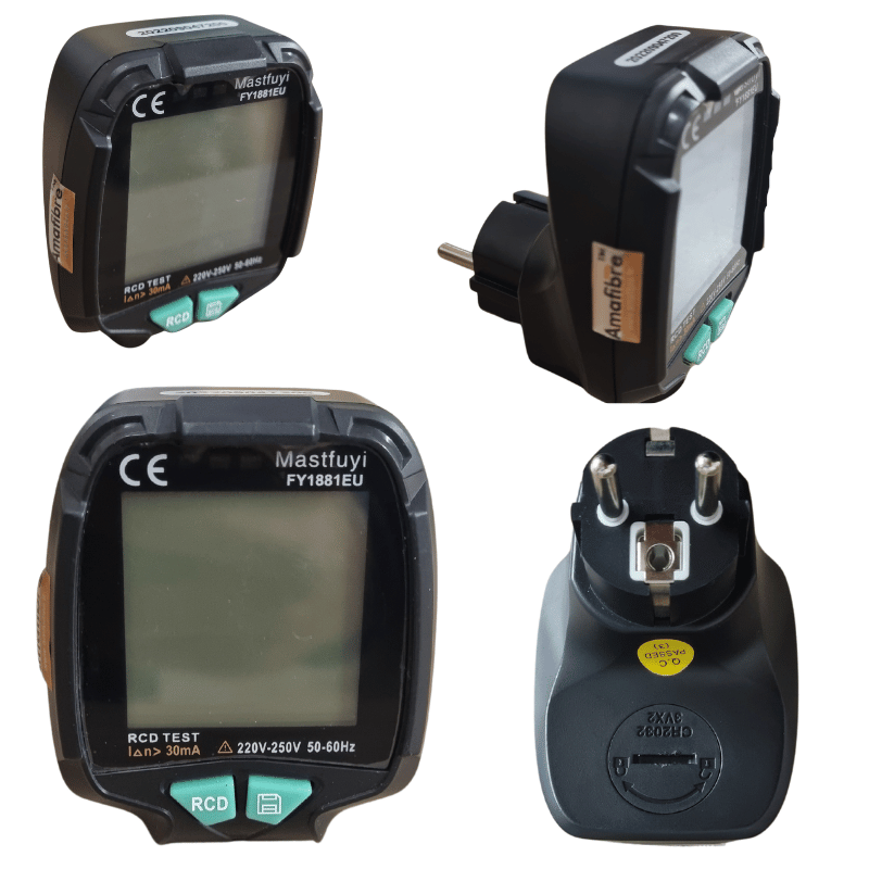 Testeur De Prise électrique Britannique Avec écran LCD - Vérification Câblage, Test RCD, Mesure Tension