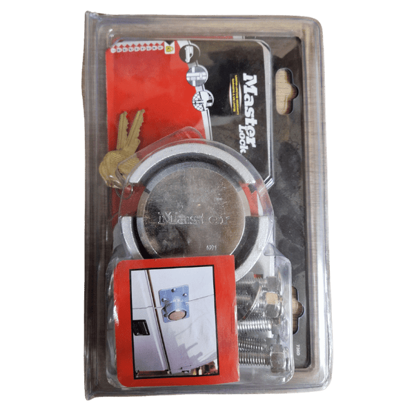 Cadenas MASTER LOCK pour véhicule - Corps en acier laminé, résistant aux intempéries, mécanisme de verrouillage à broches, idéal pour la sécurité de votre véhicule