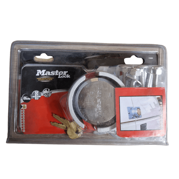 Cadenas MASTER LOCK pour véhicule - Corps en acier laminé, résistant aux intempéries, mécanisme de verrouillage à broches, idéal pour la sécurité de votre véhicule