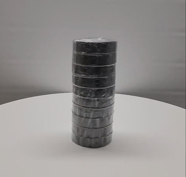 Scotch noir "super qualité"*  En vente par 10 ruban adhésif noir 20x19 Scotch spécialement conçu pour la sécurisation et protection des raccords électrique et téléphonique.  Ruban adhésif professionnel avec une résistance au température basse jusqu'à -17°c.